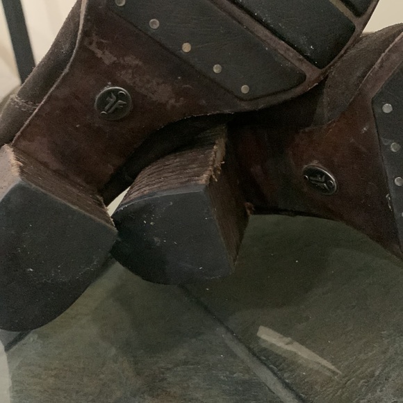 FRYE Parker Moc Short Suede Lace Up Boots - Picture 12 of 15